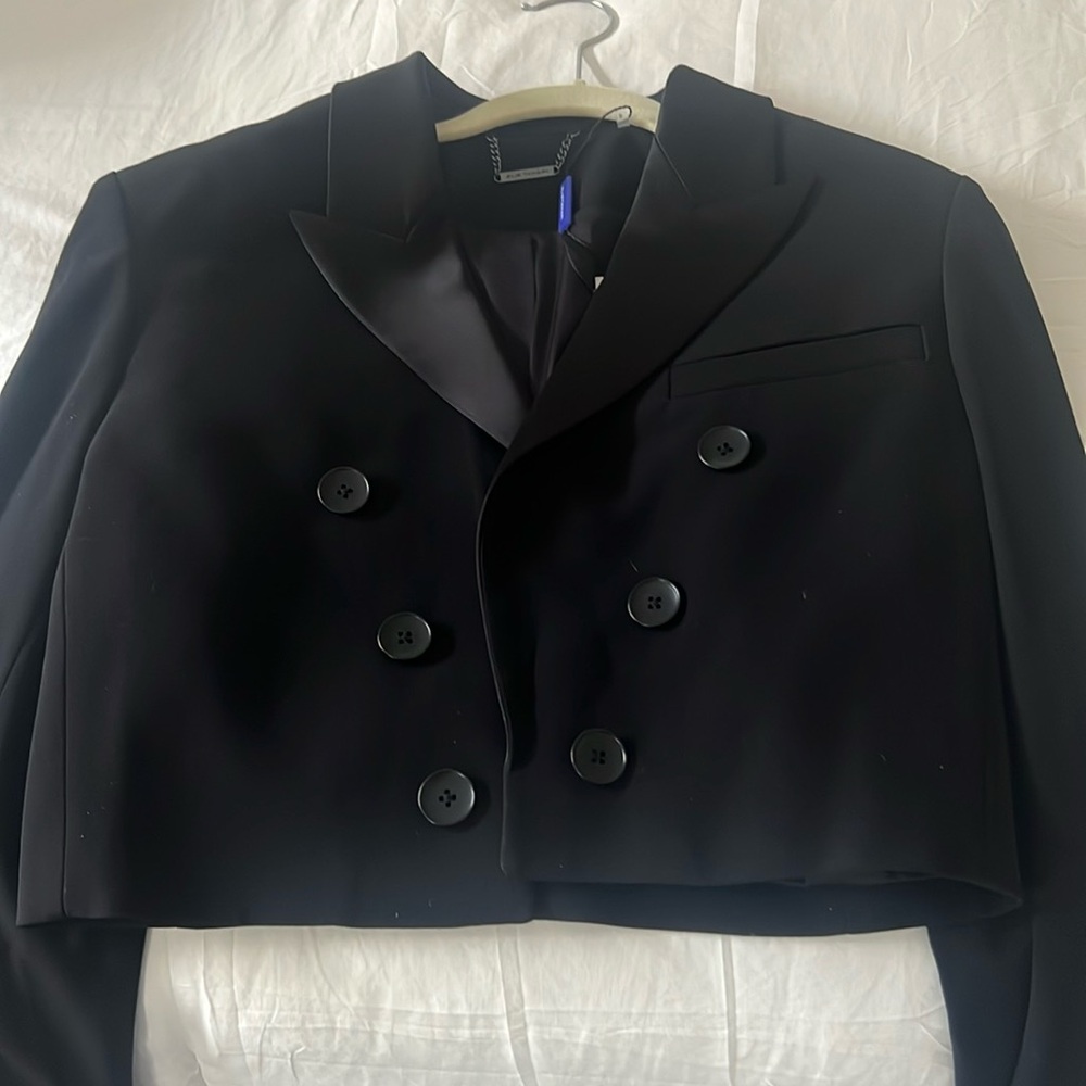 Short cropped tuxedo jacket   Size 8